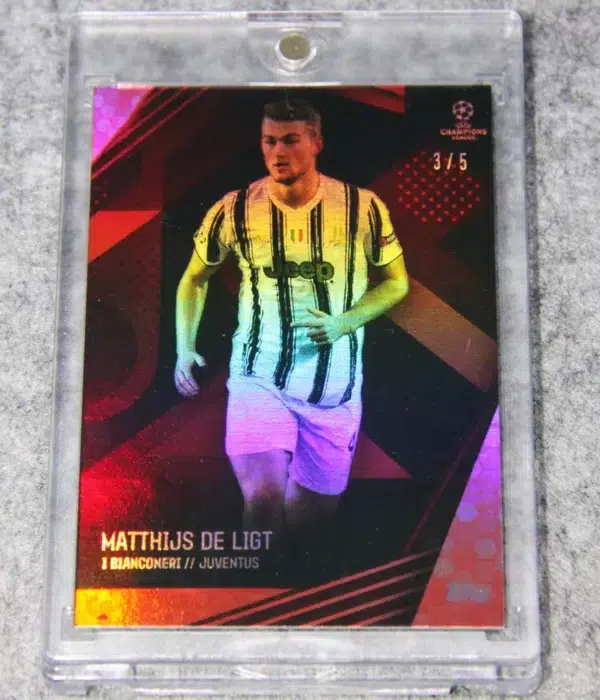 2021-22 Matthijs de Ligt #IB-MDL Topps I Bianconeri Juventus UEFA Champions League Red SN#3 - front
