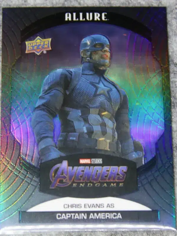 2022 Chris Evans as Captain America #92 Upper Deck Marvel Allure Avengers Endgame Black Rainbow - front
