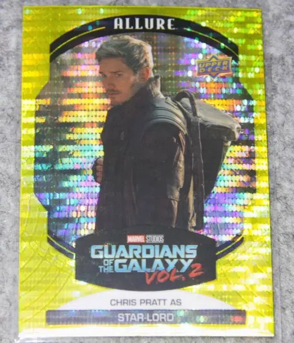 2022 Chris Pratt as Star-Lord #59 Upper Deck Marvel Allure GotG Vol 2 Yellow Taxi - front