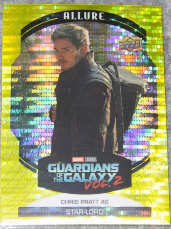 2022 Chris Pratt as Star-Lord #59 Upper Deck Marvel Allure GotG Vol 2 Yellow Taxi - front