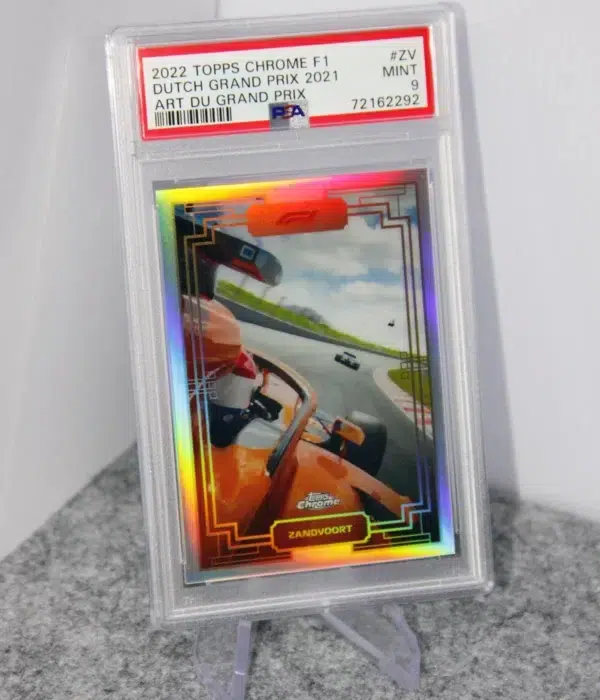 2022 Dutch Grand Prix 2021 #ADGP-ZV Topps Chrome F1 Art Du Grand Prix Zandvoort PSA 9 MINT - stand