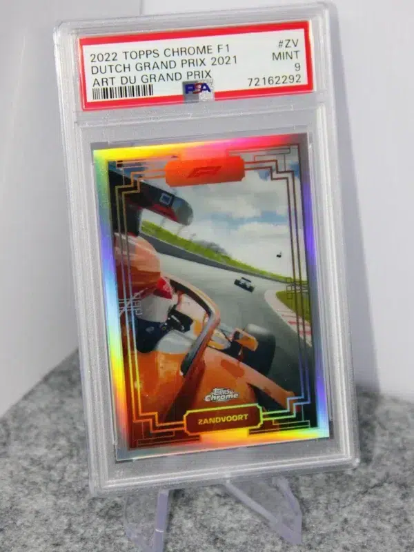 2022 Dutch Grand Prix 2021 #ADGP-ZV Topps Chrome F1 Art Du Grand Prix Zandvoort PSA 9 MINT - stand