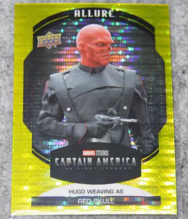 2022 Hugo Weaving as Red Skull #11 Upper Deck Marvel Allure Captain America The First Avenger Yellow Taxi - front