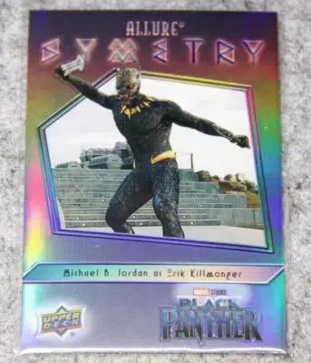 2022 Michael B. Jordan as Erik Killmonger #20 Upper Deck Marvel Allure Black Panther Symmetry - front