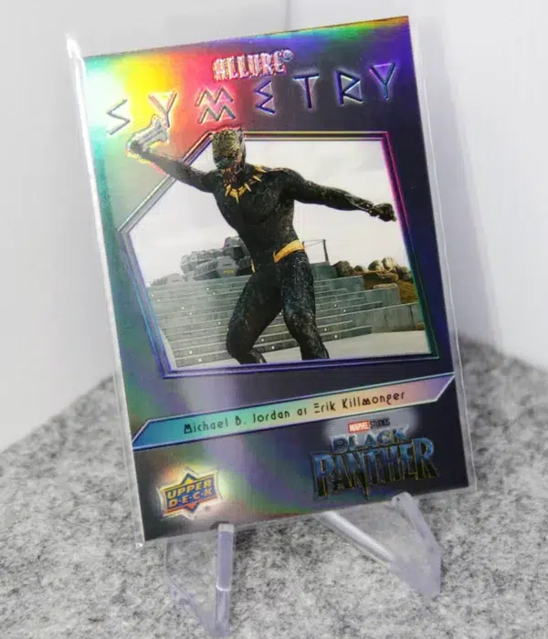 2022 Michael B. Jordan as Erik Killmonger #20 Upper Deck Marvel Allure Black Panther Symmetry - stand