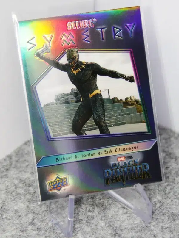 2022 Michael B. Jordan as Erik Killmonger #20 Upper Deck Marvel Allure Black Panther Symmetry - stand