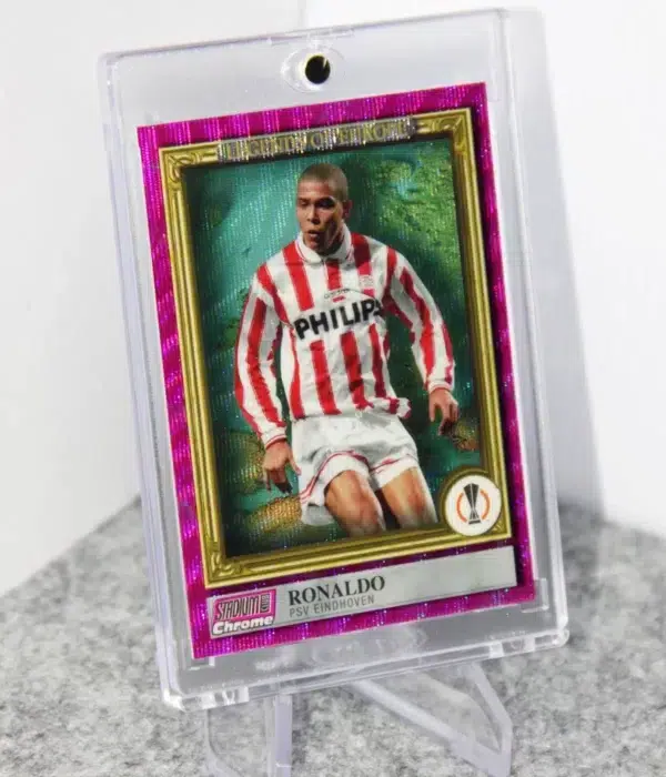 2022 Ronaldo #LE-RON Topps Stadium Club Chrome UEFA Competitions Pink Wave SN#74 - stand