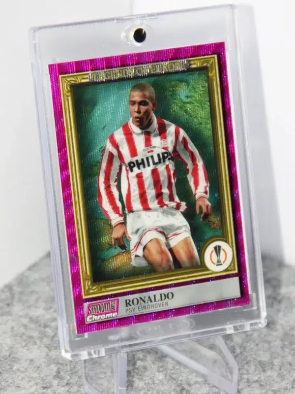 2022 Ronaldo #LE-RON Topps Stadium Club Chrome UEFA Competitions Pink Wave SN#74 - stand