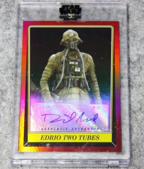 2023 David Acord as Edrio Two Tubes #AB-DA Topps Star Wars Signature Series Authentic Autograph - front