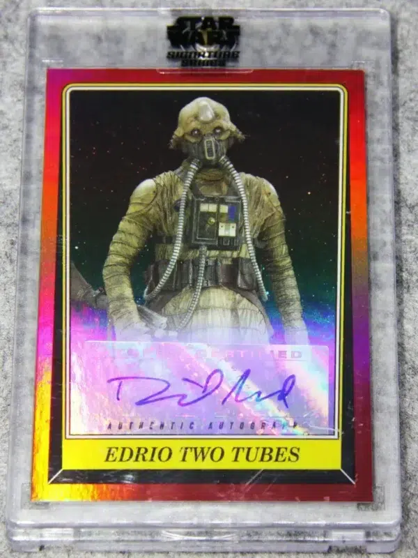 2023 David Acord as Edrio Two Tubes #AB-DA Topps Star Wars Signature Series Authentic Autograph - front