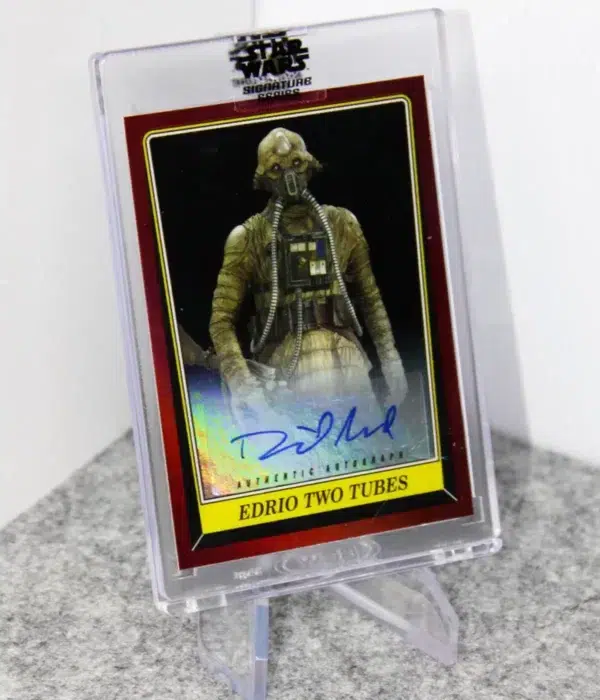 2023 David Acord as Edrio Two Tubes #AB-DA Topps Star Wars Signature Series Authentic Autograph - stand