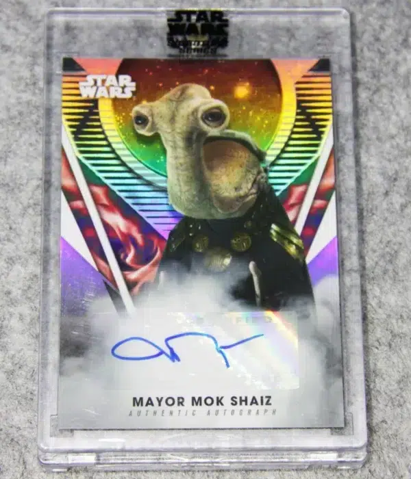 2023 John Rosengrant as Mayor Mok Shaiz #A-JR Topps Star Wars The Book of Boba Fett Authentic Autograph - front