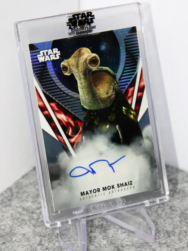 2023 John Rosengrant as Mayor Mok Shaiz #A-JR Topps Star Wars The Book of Boba Fett Authentic Autograph - stand