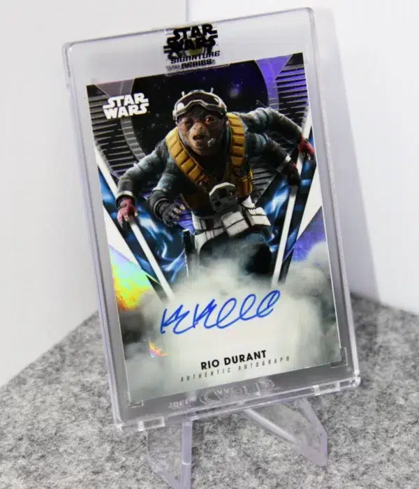 2023 Katy Kartwheel as Rio Durant #A-KK Topps Star Wars Rogue One A Star Wars Story Authentic Autograph - stand