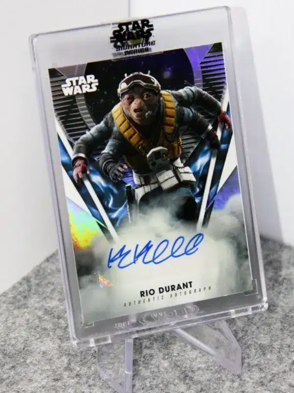 2023 Katy Kartwheel as Rio Durant #A-KK Topps Star Wars Rogue One A Star Wars Story Authentic Autograph - stand