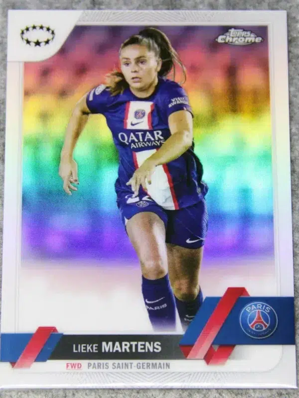 2023 Lieke Martens #40 Topps Chrome UEFA Women's Champions League Refractor - front