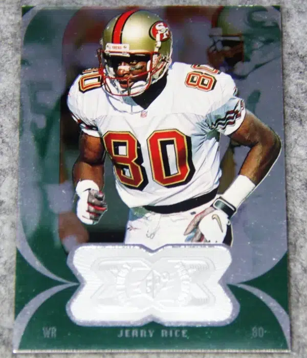 1998 Jerry Rice #165 Upper Deck SPx Finite Pure Energy Holo SN#164 - front