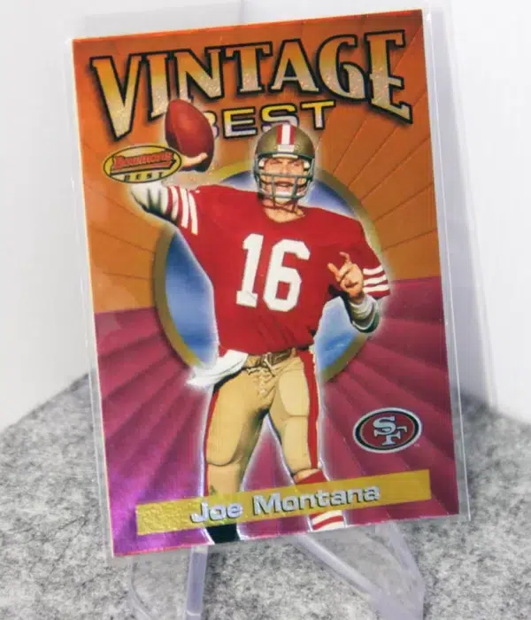 2001 Joe Montana #VB-JM Topps Bowman's Best Vintage Best - stand