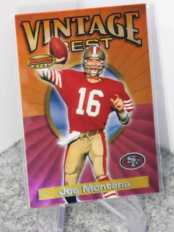 2001 Joe Montana #VB-JM Topps Bowman's Best Vintage Best - stand