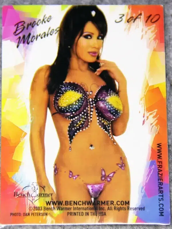 2003 Brooke Morales #3-10 Bench Warmer Painted Beauties Foil - back
