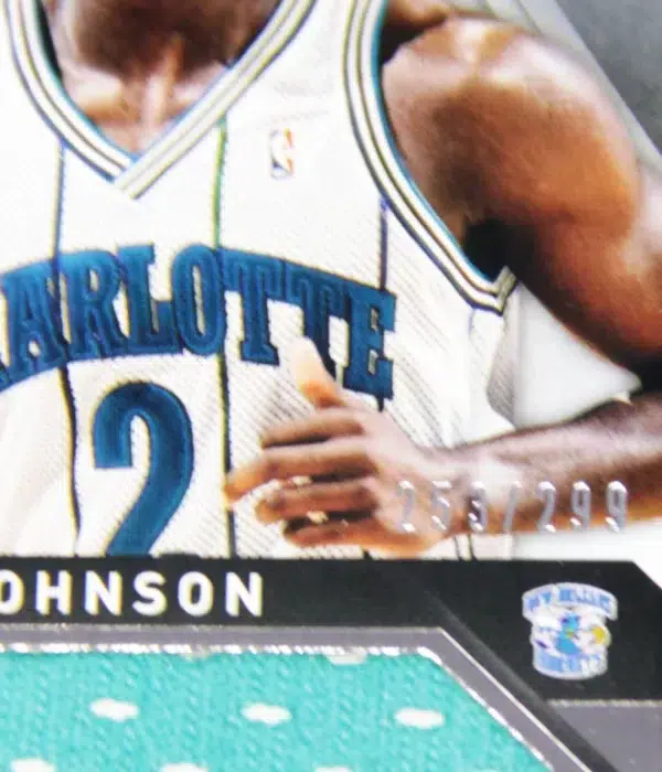 2013-14 Larry Johnson #7 Panini Titanium Titanic Threads Jumbo Patch SN#253 - detail