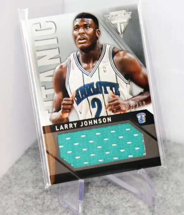 2013-14 Larry Johnson #7 Panini Titanium Titanic Threads Jumbo Patch SN#253 - stand