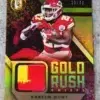 2018 Kareem Hunt #GR-12 Panini Gold Standard Gold Rush Patch Prime SN#39 - front