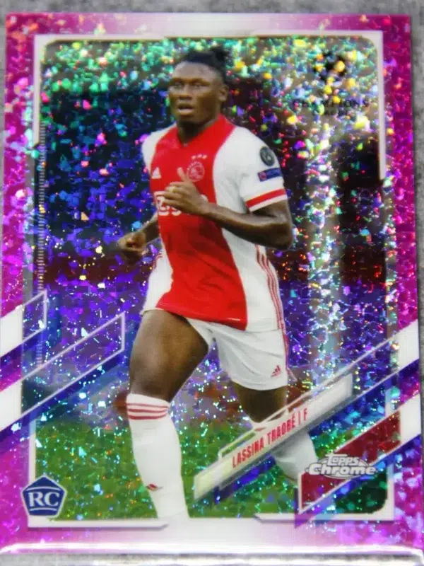 2020-21 Lassina Traore #60 Topps Chrome UEFA Champions League Pink Refractor SN#125 - front