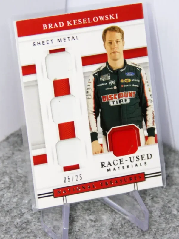 2020 Brad Keselowski #QRU-BK Panini Nascar National Treasures Quad Race Used Materials Sheet Metal SN#15 - stand