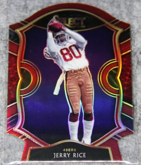2020 Jerry Rice #20 Panini Select Concourse Die Cut Red Prizm - front