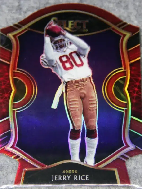 2020 Jerry Rice #20 Panini Select Concourse Die Cut Red Prizm - front
