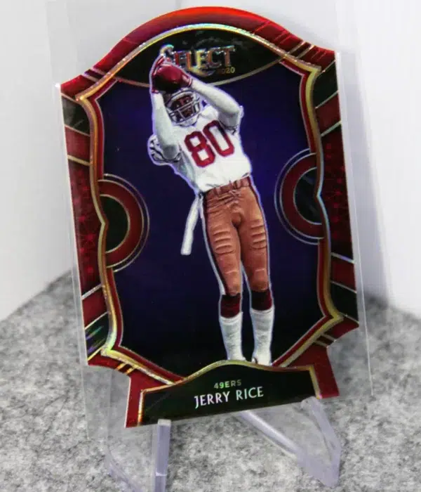 2020 Jerry Rice #20 Panini Select Concourse Die Cut Red Prizm - stand