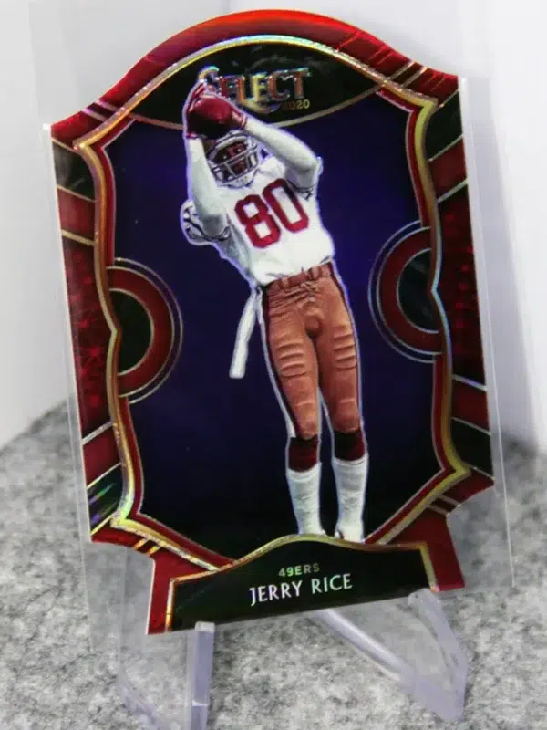 2020 Jerry Rice #20 Panini Select Concourse Die Cut Red Prizm - stand