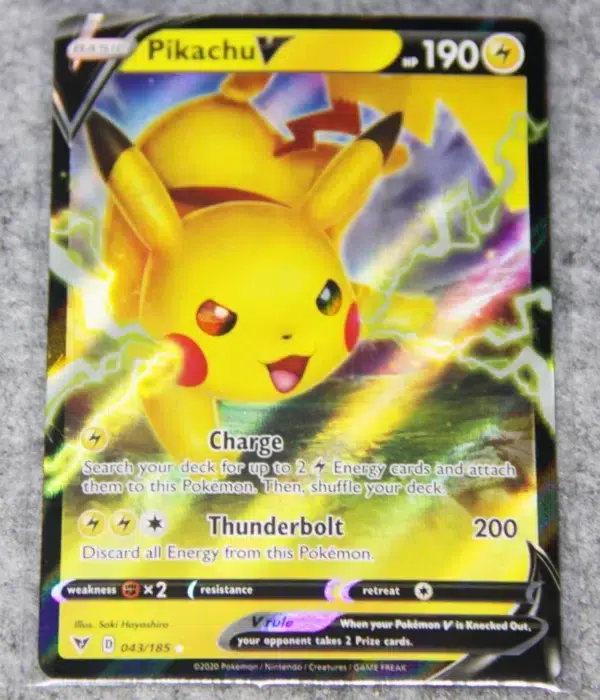 2020 Pikachu V 043185 Pokemon Vivid Voltage Full Art Ultra Rare Holo - front