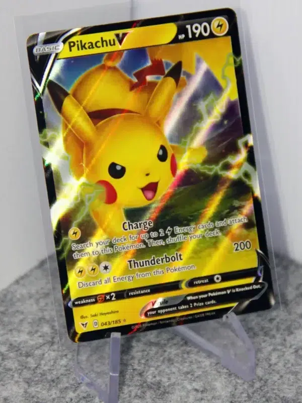 2020 Pikachu V 043185 Pokemon Vivid Voltage Full Art Ultra Rare Holo - stand