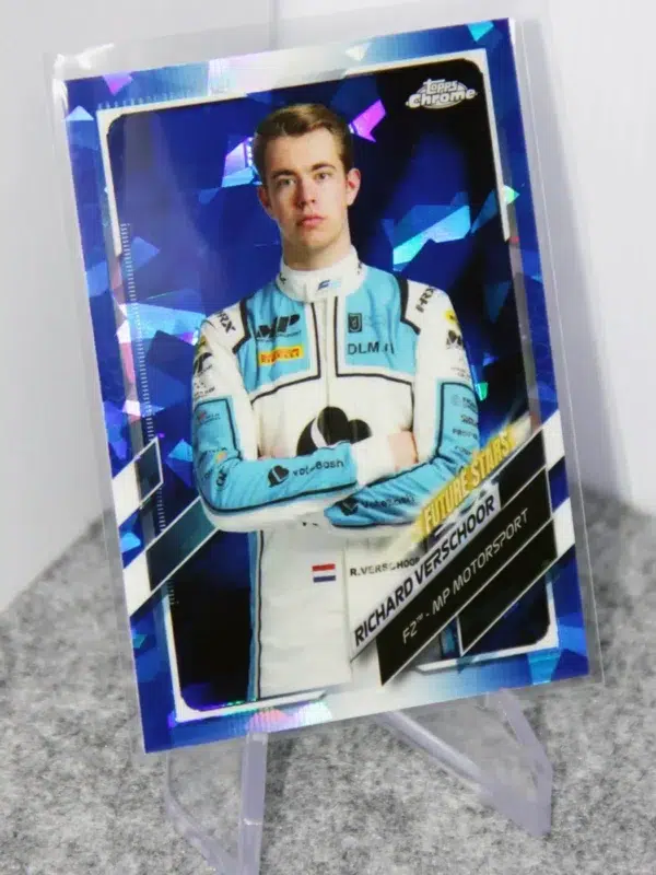 2021 Richard Verschoor #63 Topps Chrome F2 Future Stars Sapphire Refractor - stand