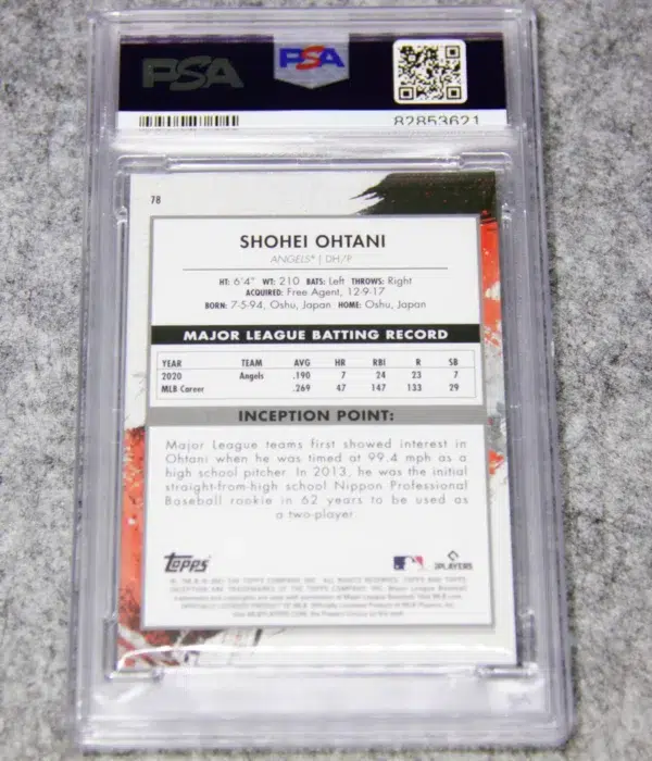2021 Shohei Ohtani #78 Topps Inception Magenta SN#94 PSA 9 MINT - back