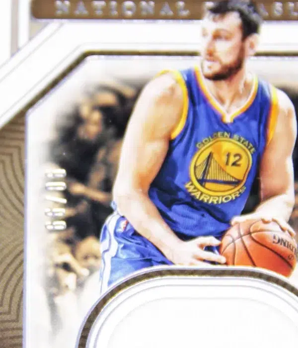 2022-23 Andrew Bogut #RM-ABG Panini National Treasures Retro Materials SN#90 - detail