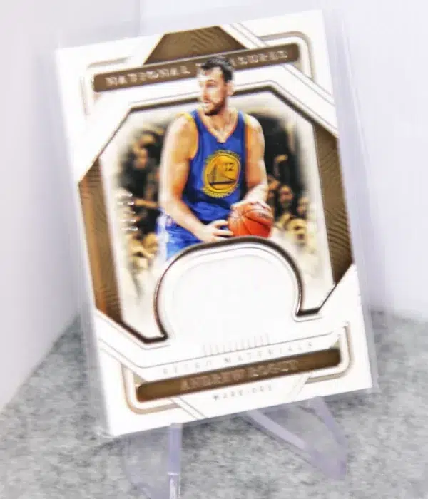 2022-23 Andrew Bogut #RM-ABG Panini National Treasures Retro Materials SN#90 - stand