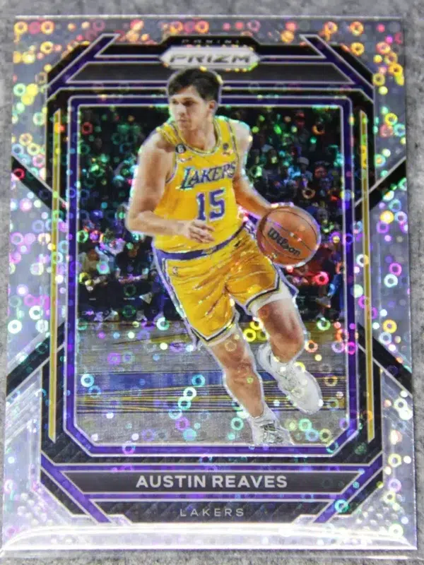 2022-23 Austin Reaves #123 Panini Prizm Fast Break Disco Prizm SP - front