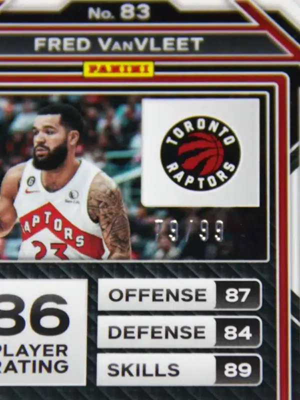 2022-23 Fred VanVleet #26 Panini Prizm Monopoly Red Prizm SN#79 - detail