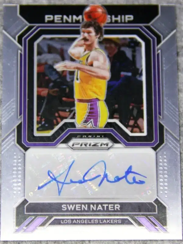 2022-23 Swen Nater #PNM-SWE Panini Prizm Penmanship Autograph - front