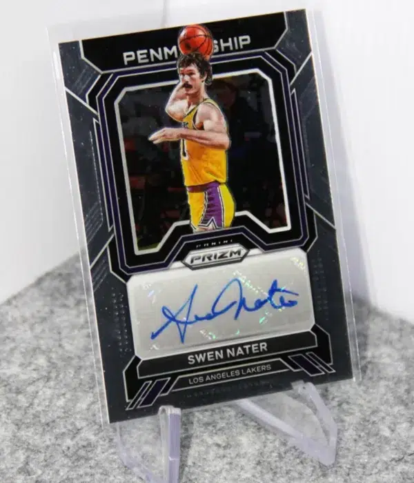 2022-23 Swen Nater #PNM-SWE Panini Prizm Penmanship Autograph - stand