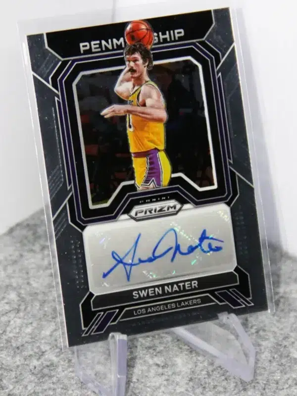2022-23 Swen Nater #PNM-SWE Panini Prizm Penmanship Autograph - stand