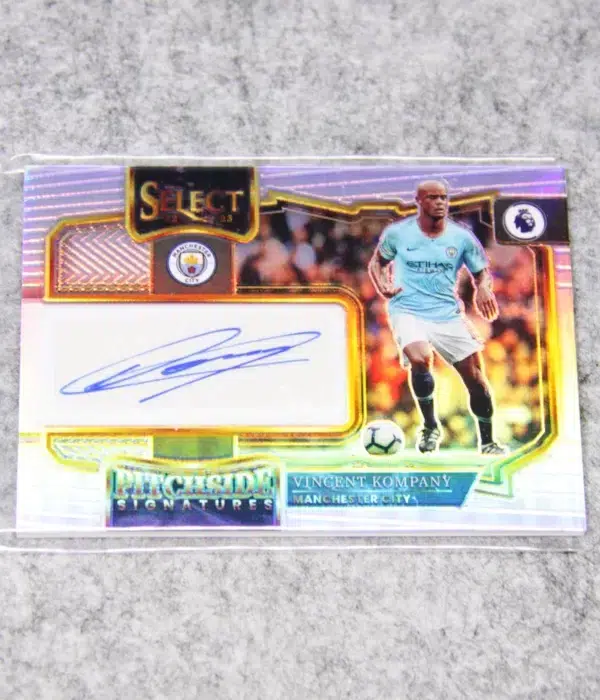 2022-23 Vincent Kompany #PS-VK Panini Premier League Pitchside Signatures Silver Prizm - front