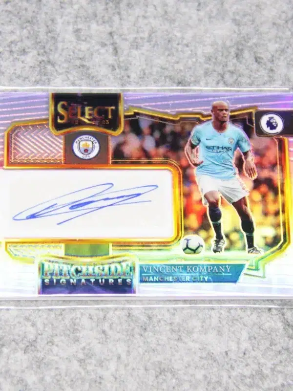 2022-23 Vincent Kompany #PS-VK Panini Premier League Pitchside Signatures Silver Prizm - front