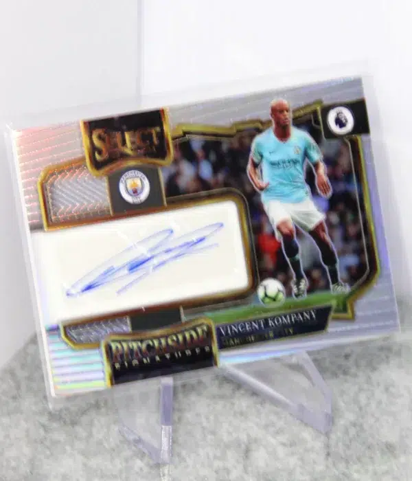 2022-23 Vincent Kompany #PS-VK Panini Premier League Pitchside Signatures Silver Prizm - stand