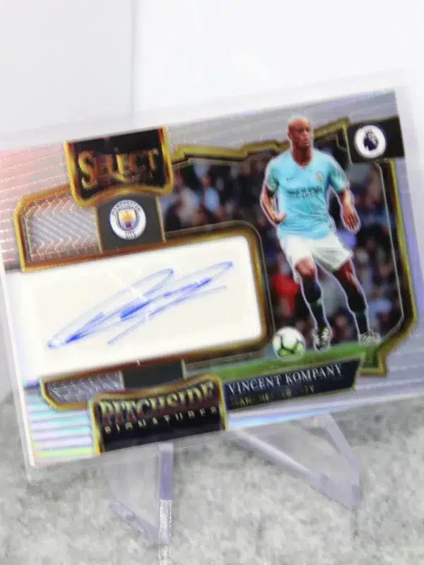 2022-23 Vincent Kompany #PS-VK Panini Premier League Pitchside Signatures Silver Prizm - stand