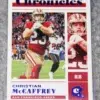 2022 Christian McCaffrey #29 Panini Chronicles Blue Parallel SN#52 - front