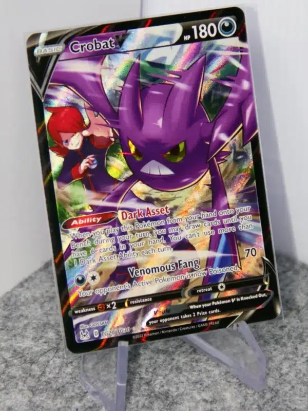 2022 Crobat V TG20-TG30 Pokemon Lost Origin Full Art Trainer Gallery Ultra Rare Holo - stand
